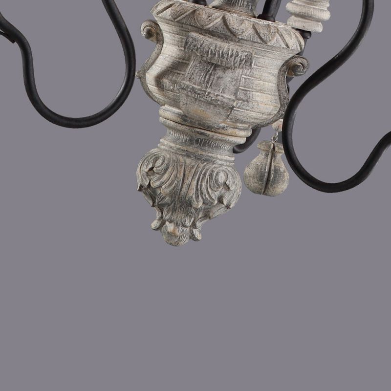 Candle Chandelier Light Fixture Traditional Resin Pendant Lighting for Restaurant