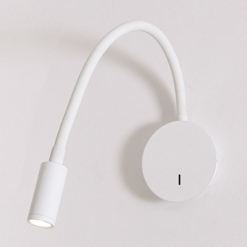 Contemporary Style Round Sconce Light Fixtures Metal 1 Light Wall Mounted Reading Lights