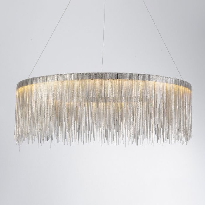 Moderne luxe led kroonluchter metalen lineaire hangende lamp voor binnenruimtes