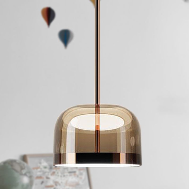 Kom hanglamp modernisme helder glas