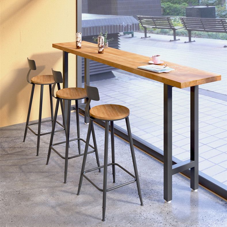 Glam Rectangle Bar Table Set 1/4/7/9 Pcs Iron Frame Bar Table and Stools