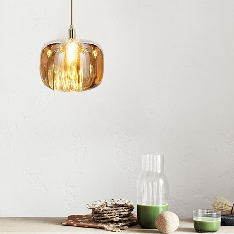 Colorful Glass Hanging Light Modern Pendent Lighting Fixture for Sitting Room