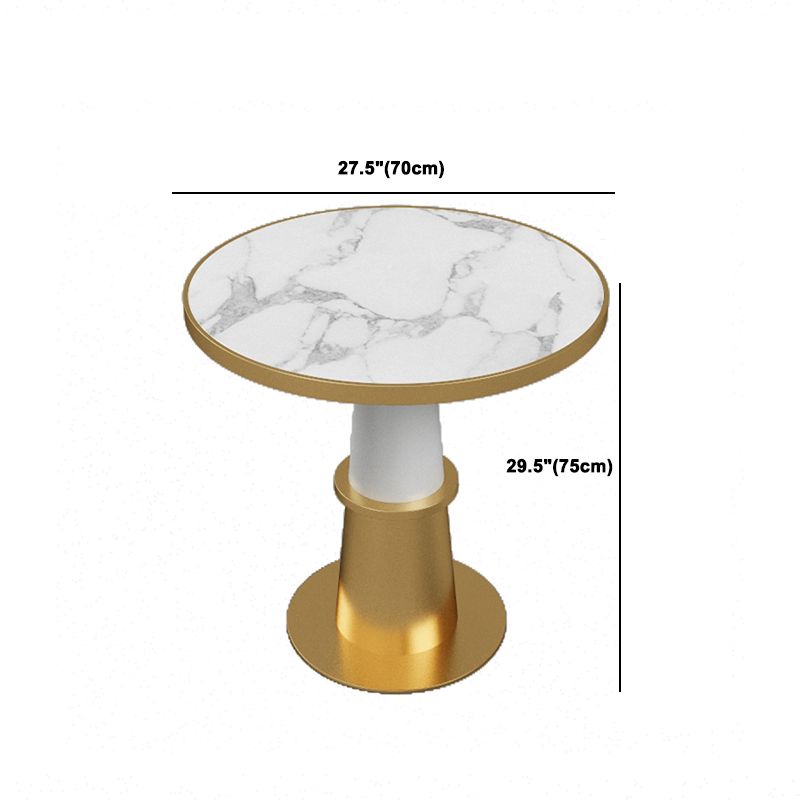 Modern Faux Marble Dining Set Round 1/5 Pieces Dining Set for Home Use