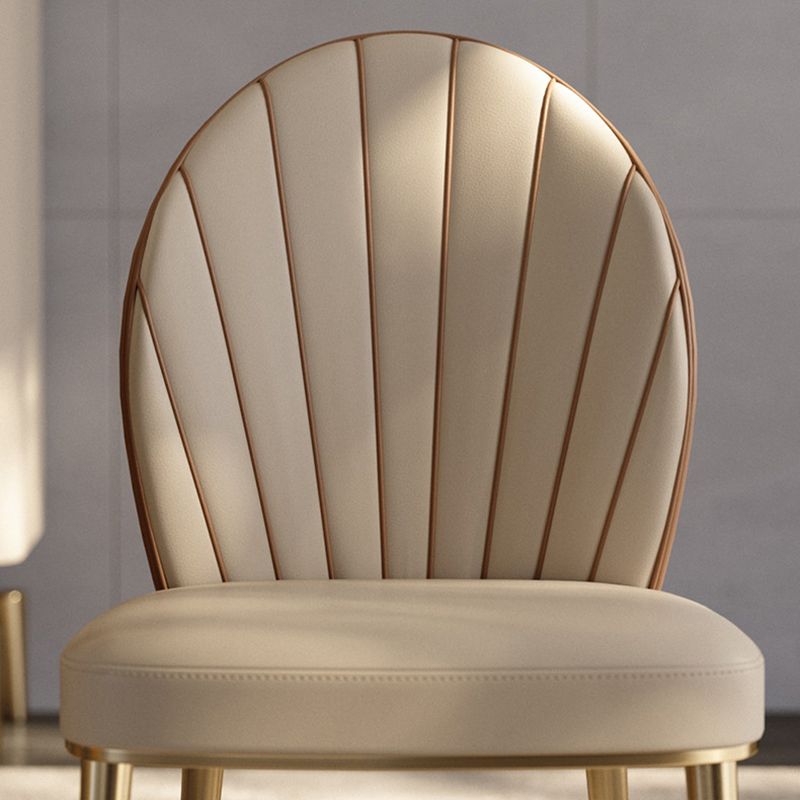 Glam Dining Room Parsons Chair Metal Legs with Upholstered Chair