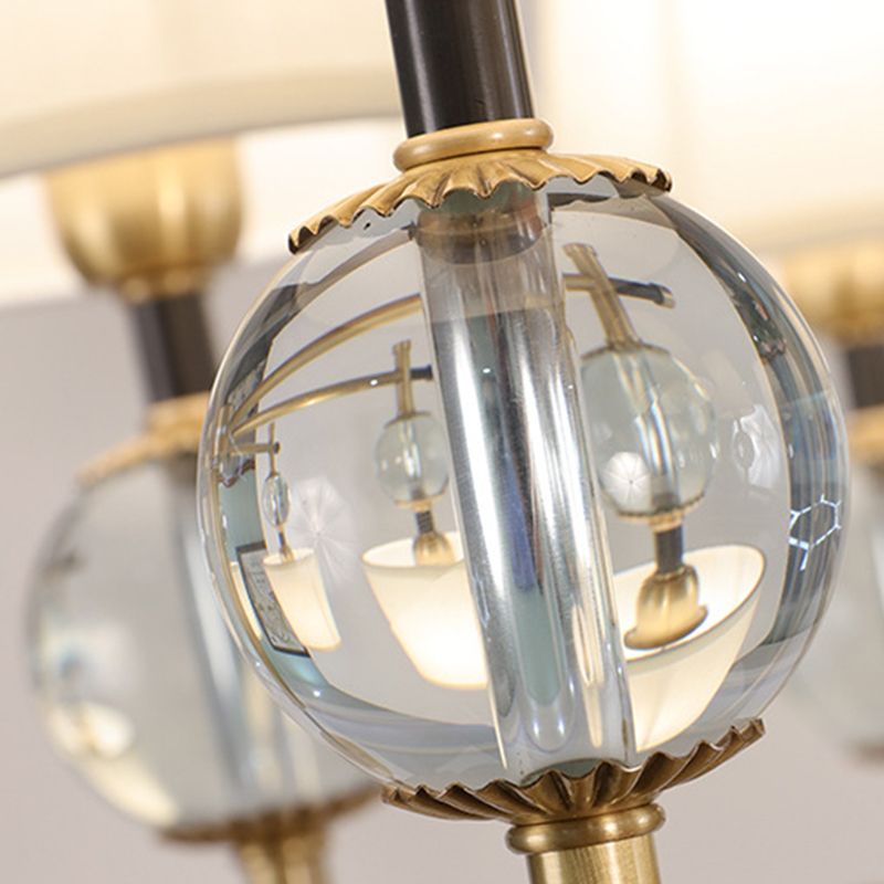Lustre luminaire plusieurs lumières Multi lumières de tissu traditionnel lampe suspendue pour la salle de dessin