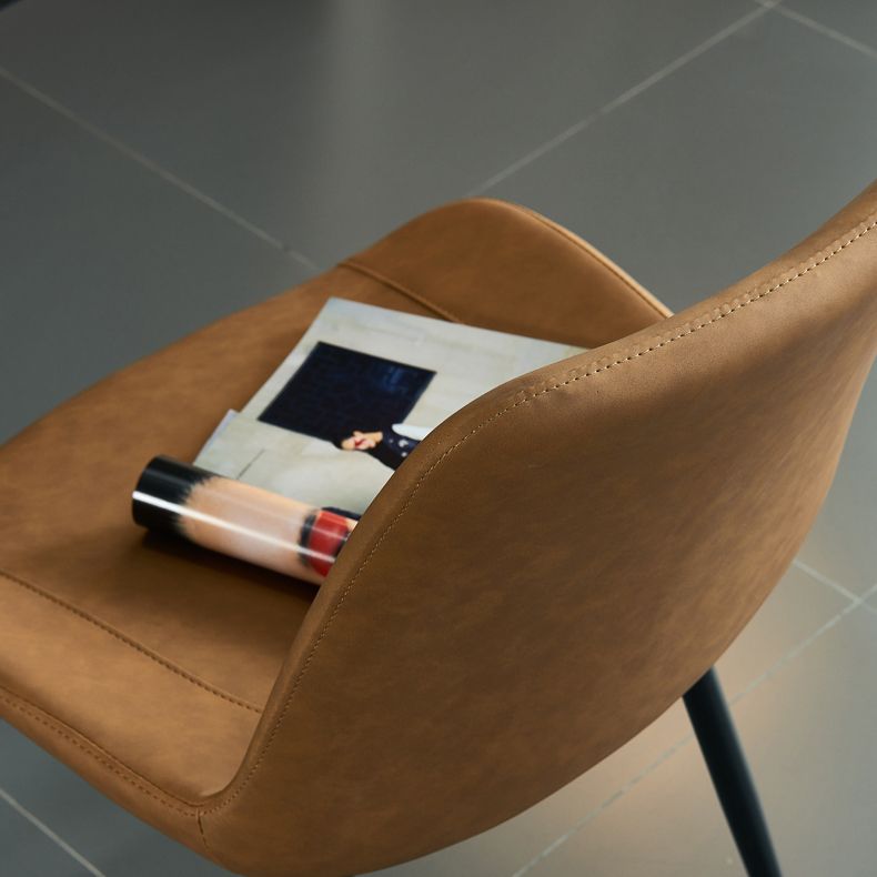 Sillas de comedor estilo moderno Sillas sin brazos con patas de metal para cocina