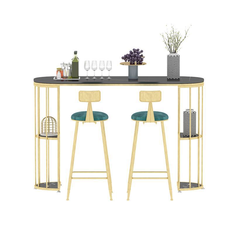 Nordic Style Bar Table 42-inch Height Metal Base Bistro Table for Living Room