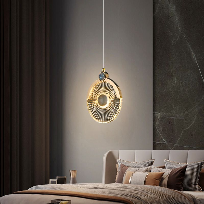 Round Shape Metal Pendant Lights Contemporary Style Hanging Lamps