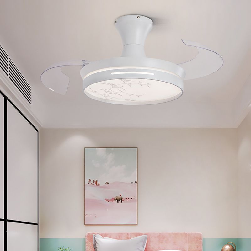 Camera per bambini LED LAMPA LAMPA LAMPARE CONTROLLA DI CONTROLLA DI CONTENIONE SEMI-FLUSH con lama invisibile