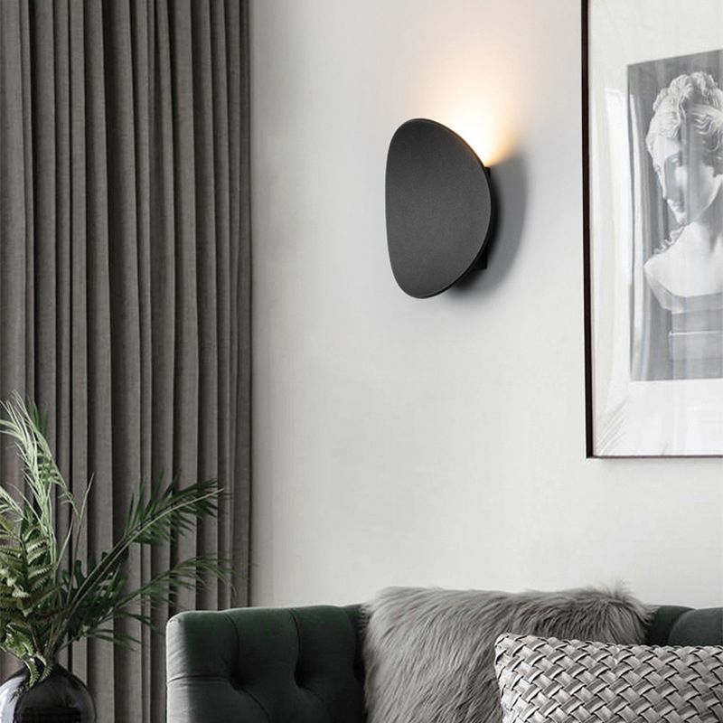 Moderner Kreis LED -Wandlampe Metall 1 Licht Wandbeleuchtung