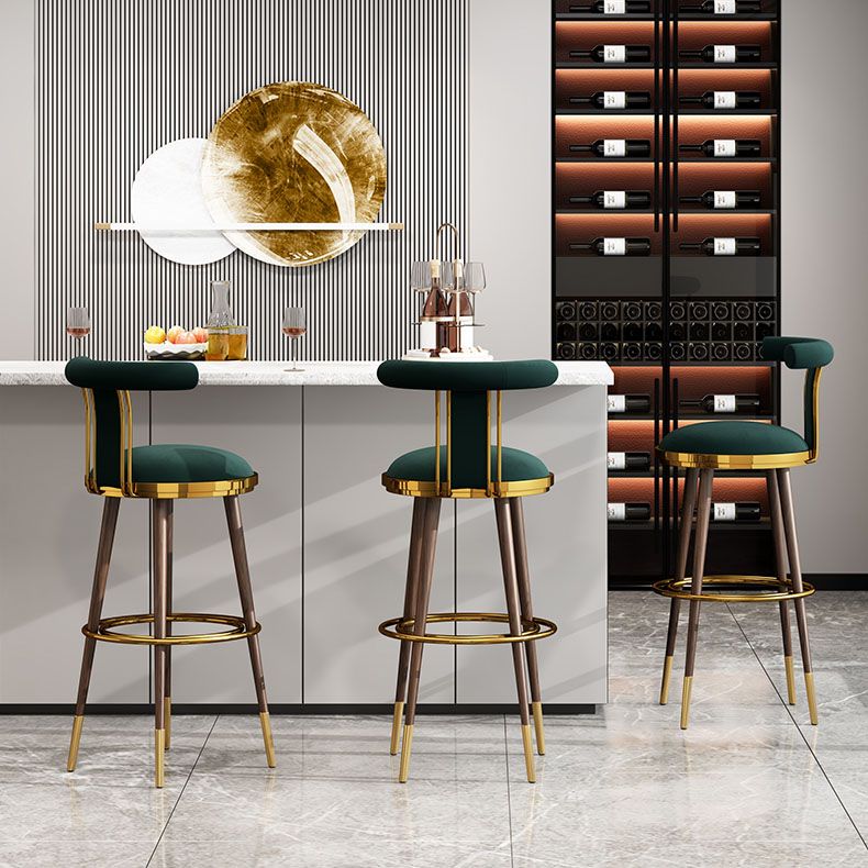 Contemporary Metal Bar Stool Footrest Counter Stool for Restaurant