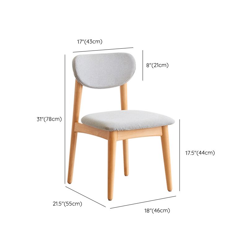 Modern Office Chair Seat Wood Desk Chair with 4 Legs for Bedroom