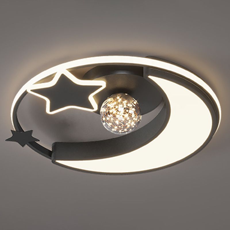 Bedroom Metal Flush Mount Light Fixture Contemporary Circle Flush Light Fixture