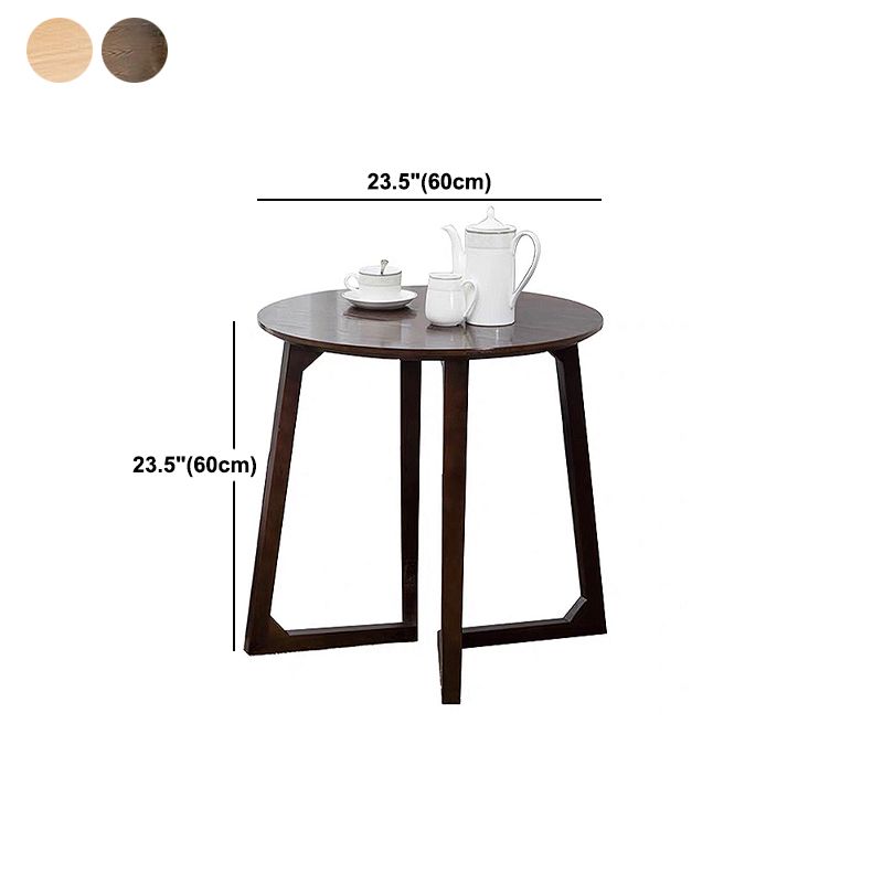 Sleigh-like Base Design Cocktail Table Wood/walnut/white Rubber Wood Coffee Table