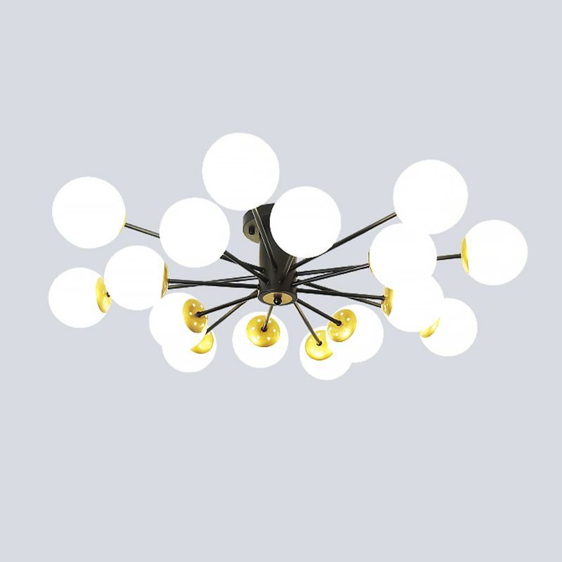 Nordic Style Iron Ceiling Light Ball Shape Shade Ceiling Lamp for Bedroom