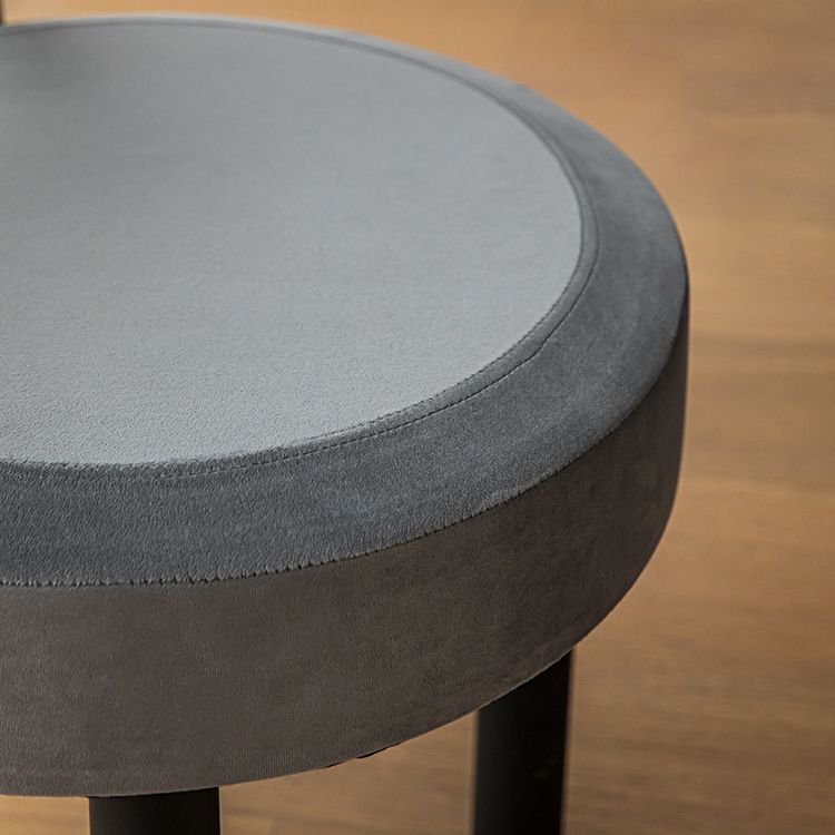 Silla de comedor de terciopelo contemporáneo, silla sin brazos de comedor de metal para uso en restaurantes