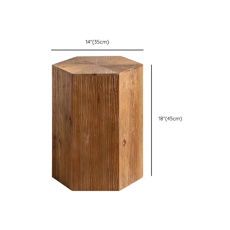 Block Coffee Table Solid Wood Natural Color Coffee Table for Living Room