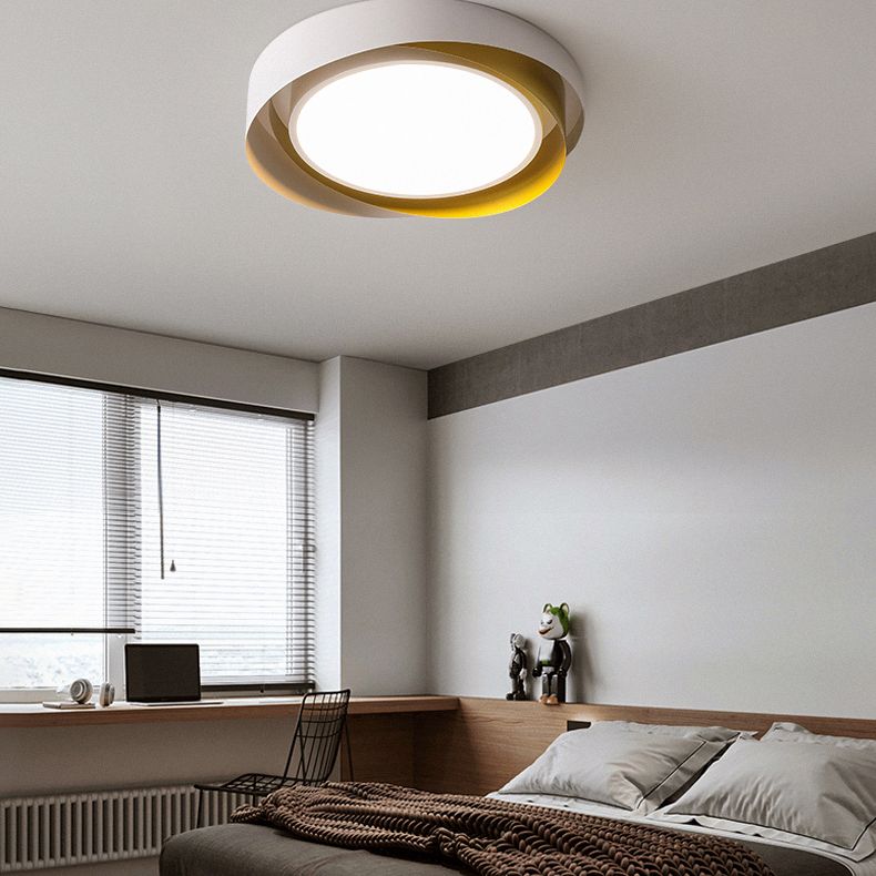 Nordic Modern Flush Mount Ceiling Light LED Spiral Flush Mount Lighting for Bedroom