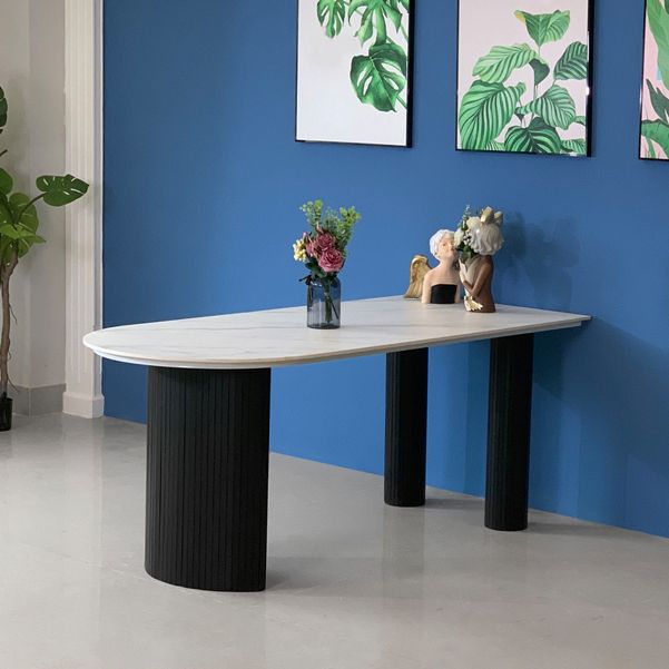 Simplicity Style Free from Dining Site Table Stone Home Dining Room Furniture