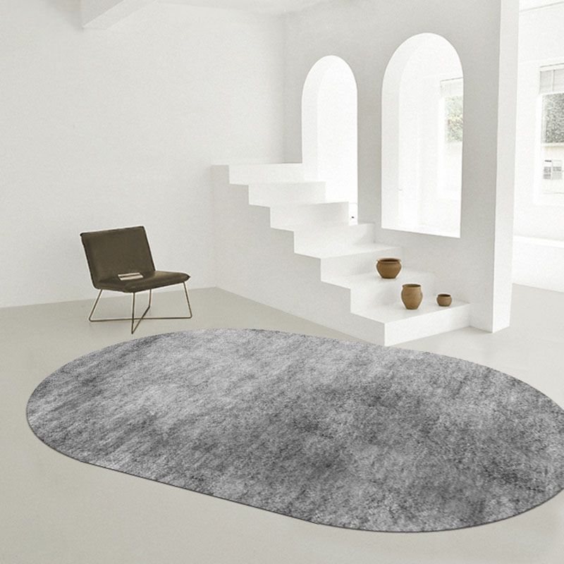 Modern Oval Carpet Minimalist Polyster Indoor Rug Washable Area Carpet for Living Room