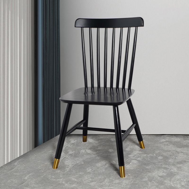 Silla auxiliar de madera contemporánea para restaurante Silla de comedor con respaldo Windsor