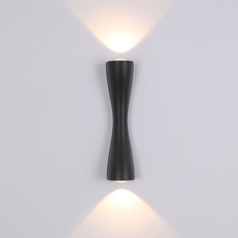 Tubos de estilo minimalista moderno lámpara montada en la pared 2 luces iluminación montada en la pared con sombra de aluminio
