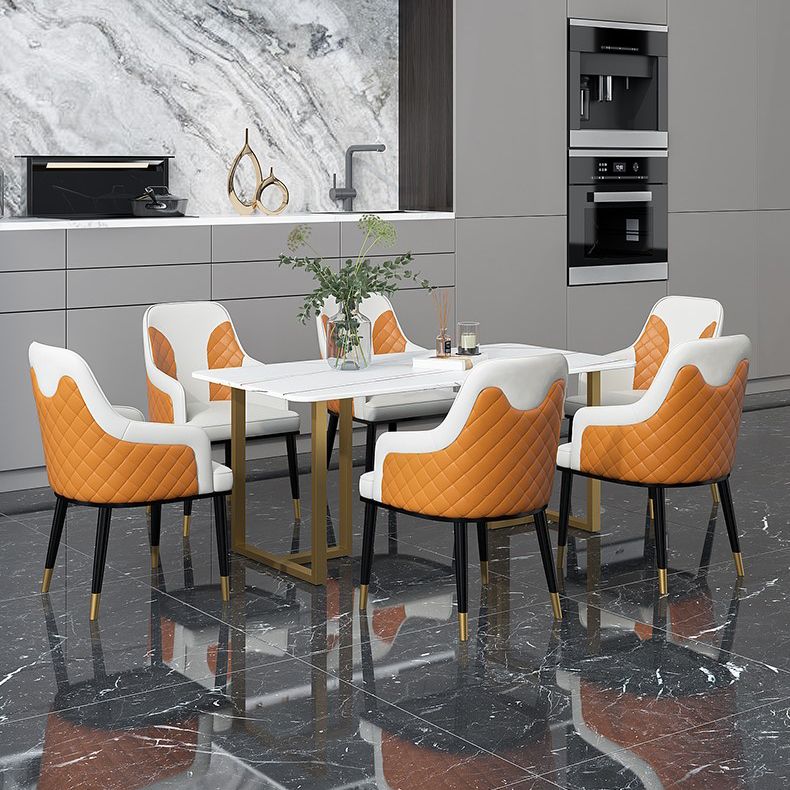 Mesa de comedor de rectángulo de lujo tradicional mesa de doble pedestal