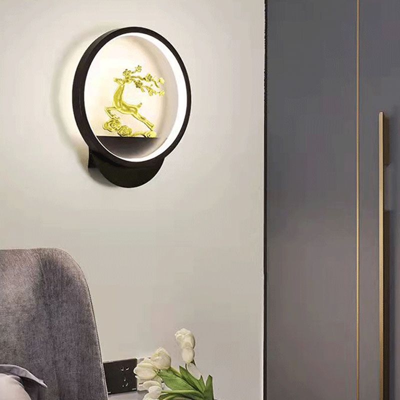 Geometry Shape Wall Lights Kid Style Metal 1 Light Wall Mount Light