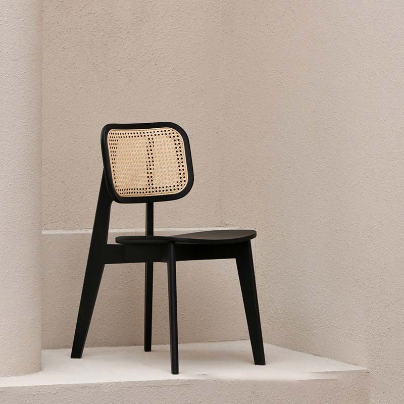 Armless Kitchen Dining Side Chair Wood Open Back Dining Side Chair