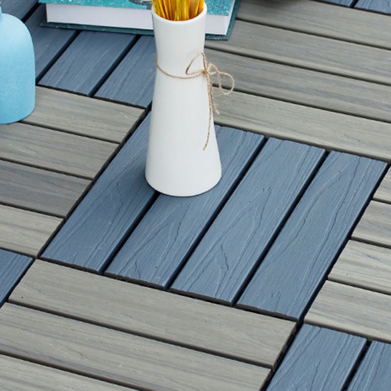 12" X 12"4-Slat Square PVC Flooring Tiles Interlocking Installation Floor Board Tiles