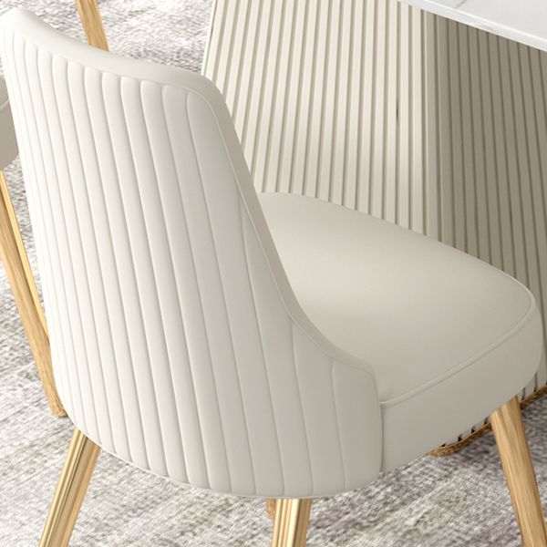 Nordic 1/5/6/7 Pieces Dining Set Rectangle Stone Dining Table for Dining Room