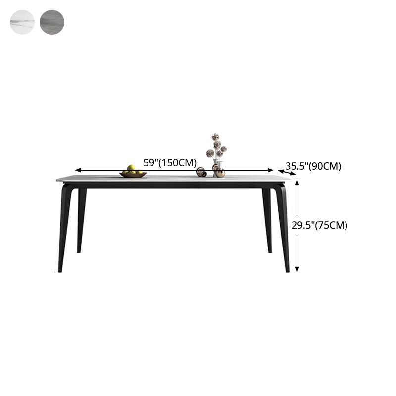 Sintered Stone Top Table for Restaurant Industrial Dining Table with 4 Legs