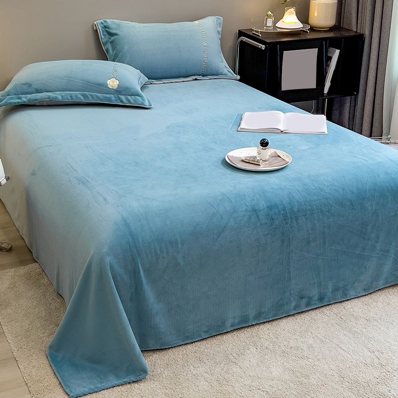 Solid Color Bed Sheet Set Breathable Polyester Bed Sheet Set