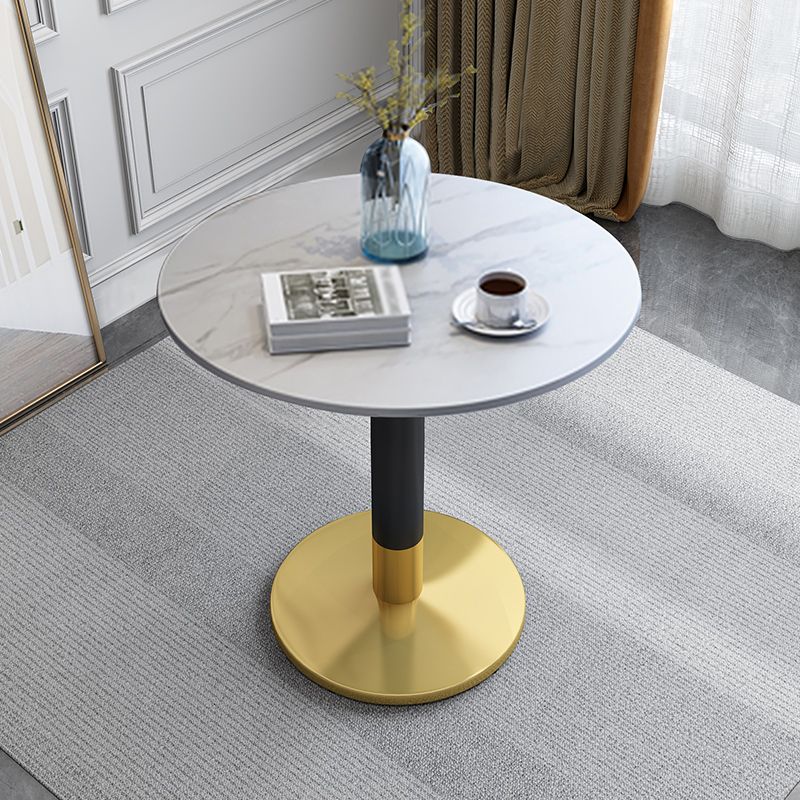 Modern Round Dining Table Sintered Stone Dining Table with Tulip Base for Dining Room