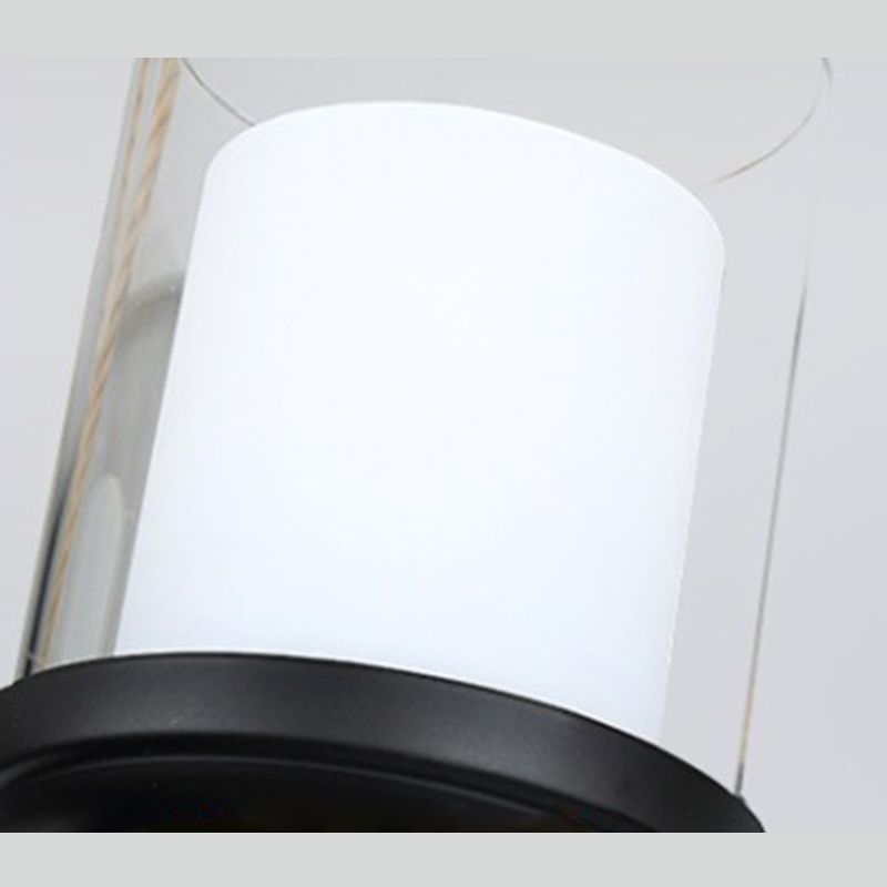 Lampadini del lampadario lineare industriale Smoke Glass Isola Lampadri per sala da pranzo