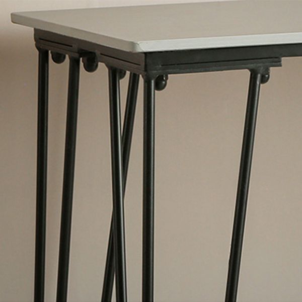 Rectangle Bar Table Industrial Stone Bar Wine Table with 4 Legs