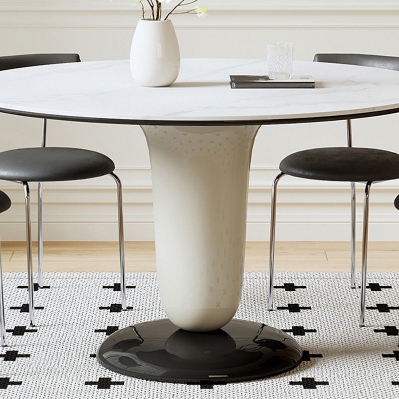 Contemporary Kitchen Dinner Table Round Pedestal Dining Table