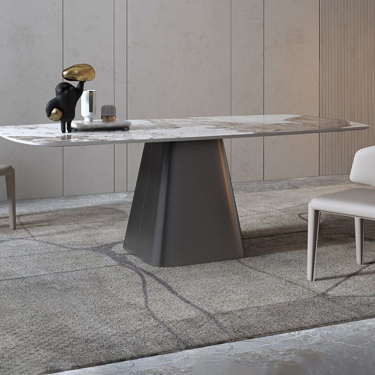 Modern Rectangle Dinette Set 1/3/4/7 Pieces Sintered Stone Top Dining Table Set