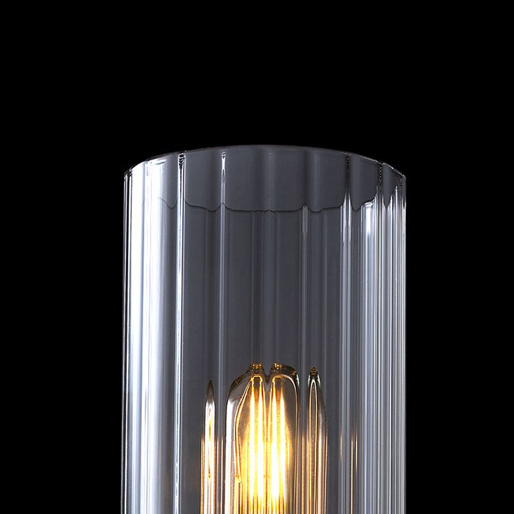 Cylindrical Clear Glass Wall Lighting Fixtures Modern Wall Mounted Light Fixture for Bedroom