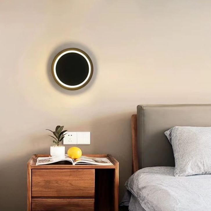 1 Light Geometry Wall Sconce Modern Style Metal Wall Lighting for Bedroom