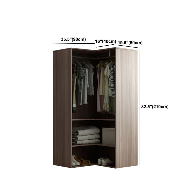 Contemporary Style Wardrobe Gray Colour Glass Wardrobe Closet