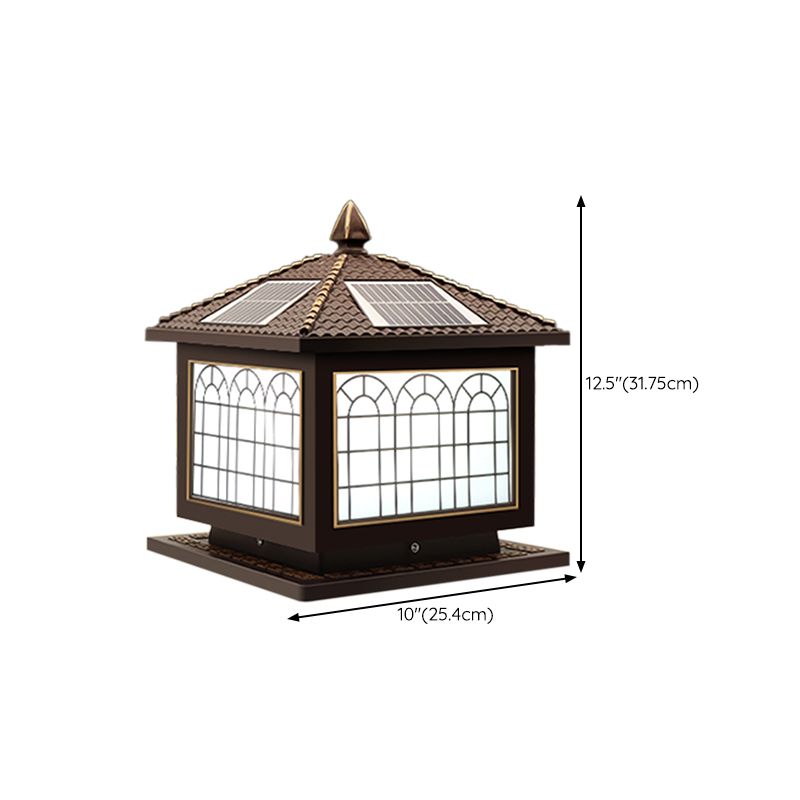 Modern LED Pillar Lamp Creative Solar Lighting Fixture for Garden