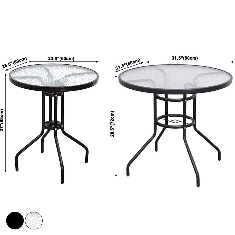 Runde Form Minimalistischer Stil Esstisch transparent fester Tisch mit Glas