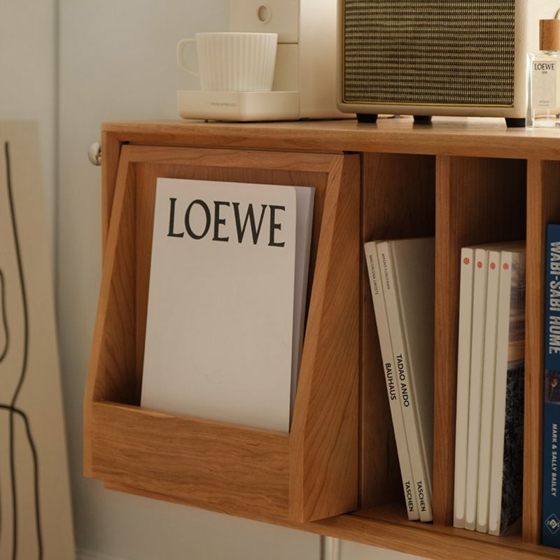 Modern Style Closed Back Bookshelf Wooden Bookcase for Home Office