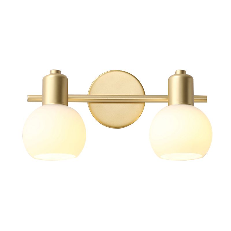 1 / 2 / 3 - Light Wall Sconce Adjustable Iron & Glass Post Modern Wall Lighting in Gold