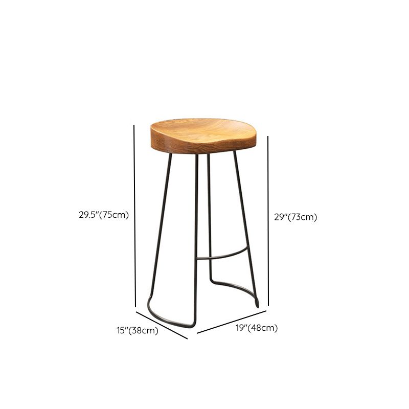 Industrial Bar Table Set 1/4/7 Pieces Solid Wood Counter Table with Backless Stools