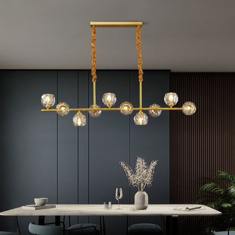 Accensione dell'Isola Globe Crystal Contemporary Simplicity Fishting di illuminazione a sospensione per il ristorante