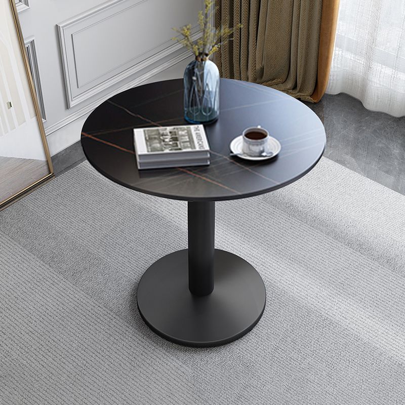 Contemporary Round Dining Table Sintered Stone Dining Table with Tulip Base for Dining Room