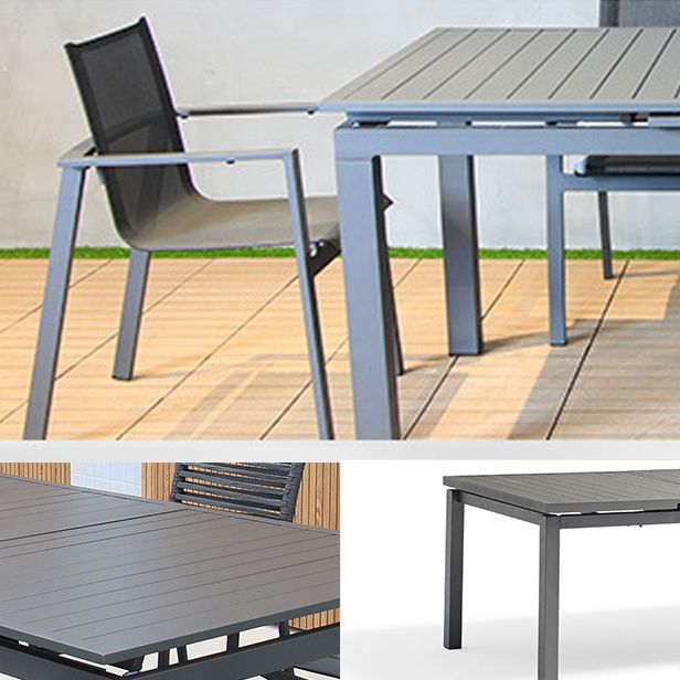 Modern Dining Table Set 1/4/7/9 Piece Metal Patio Dining Table for Garden