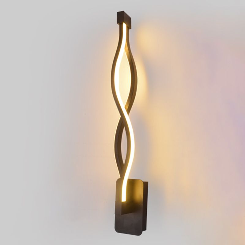 Metal Twist Sconce Light Fixture Modern Style LED Wall Mount Light Fixture for Bedroom
